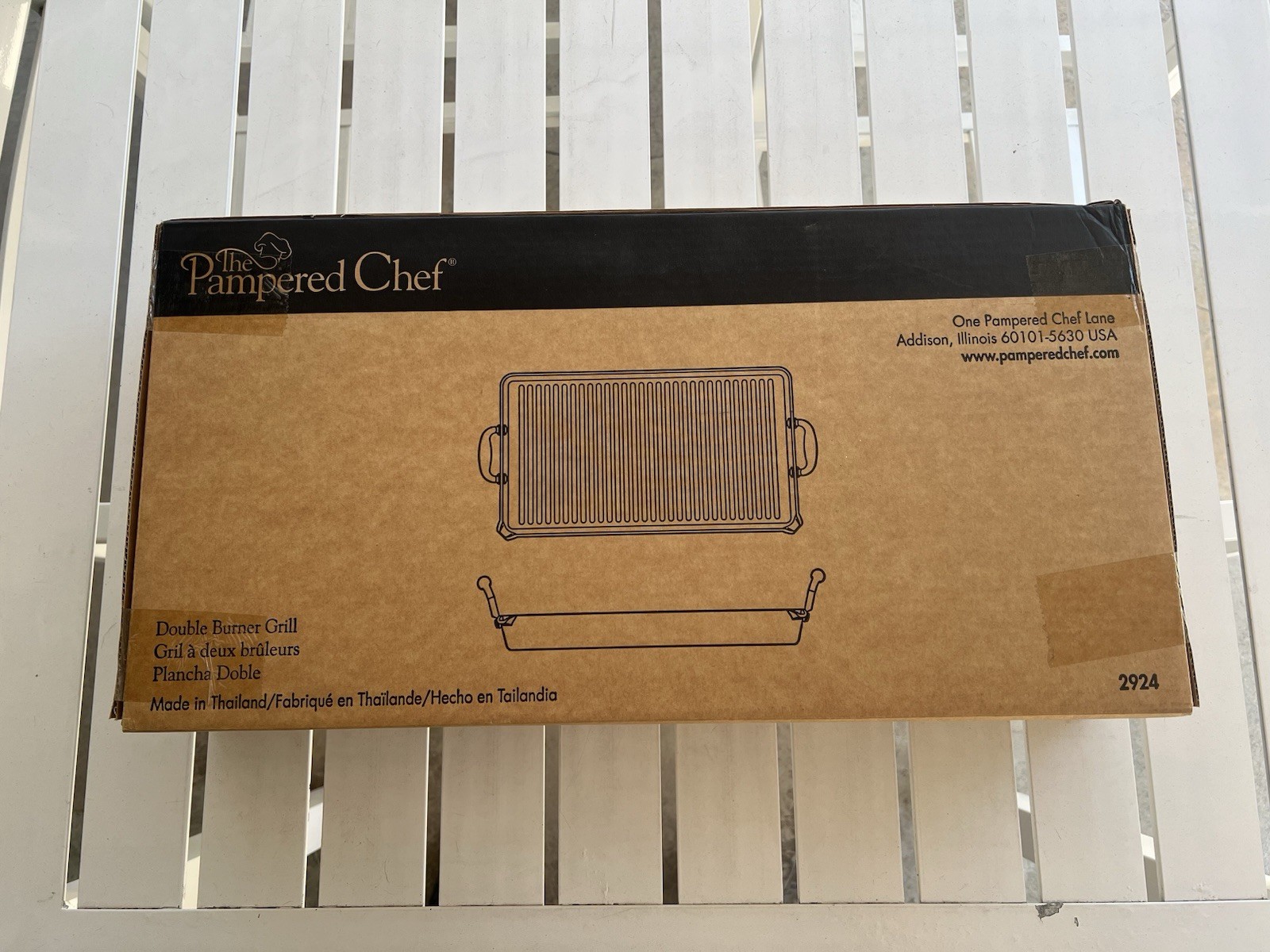 Pampered Chef #2924 Double Burner Grill FACTORY SEALED NEW IN BOX