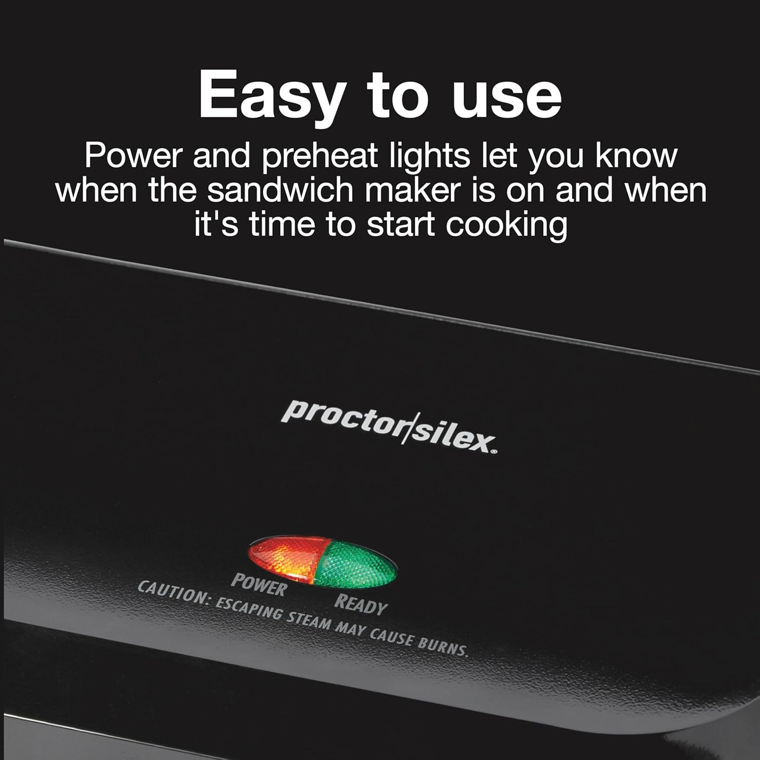 Proctor Silex-Panini Press Sandwich Maker and Electric Indoor Grill, Easy Clean