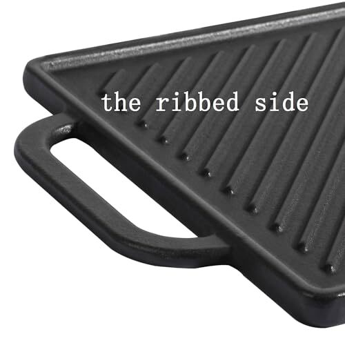 Cast Iron Reversible Grill Griddle, Double Sided for Gas Grills and Stove Tops
