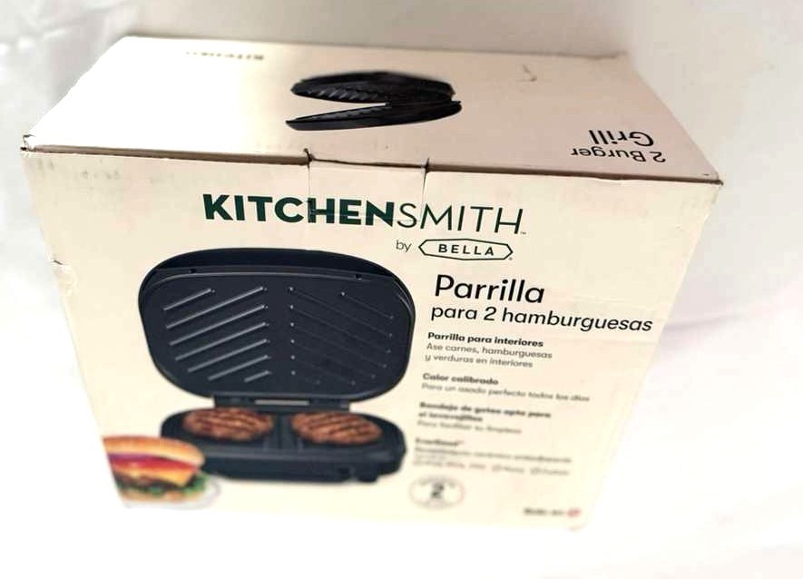 KitchenSmith 2 Burger Indoor Grill Black
