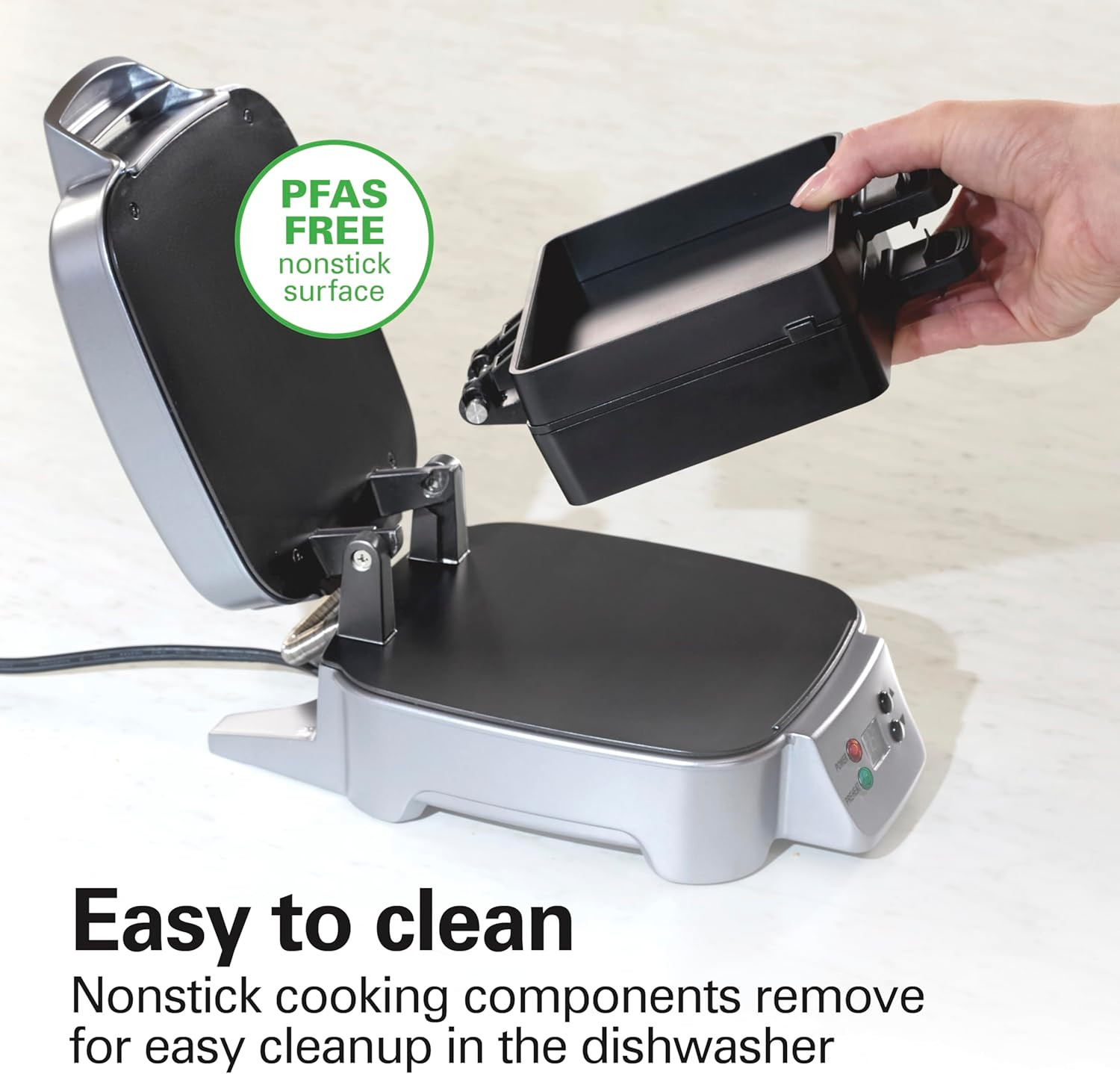Customizable Hot Sandwich Maker with Non-Stick Surfaces and Built-In Timer