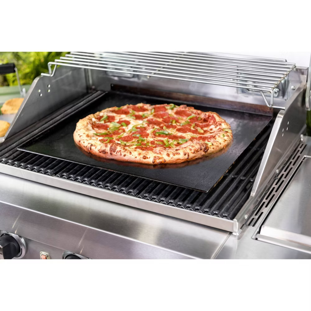 Char-Broil Carbon Steel Griddle Stone Grill Topper Silver