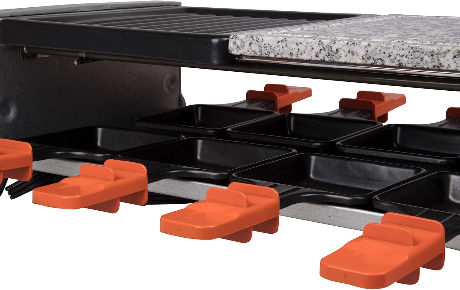 Electric Raclette Table Grill W Non-Stick Grilling Plate & Cooking Stone- 8 Pers