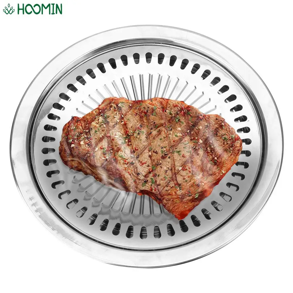Smokeless Barbecue Grill Pan Non Stick Gas Stove Baking Tray