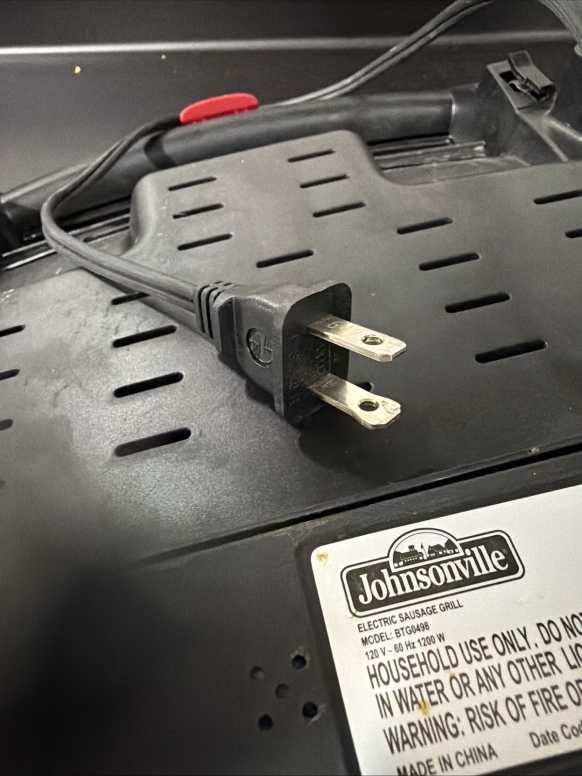 Johnsonville Sizzling Sausage Indoor Electric Grill BTG-0498 – Tested – No Tray