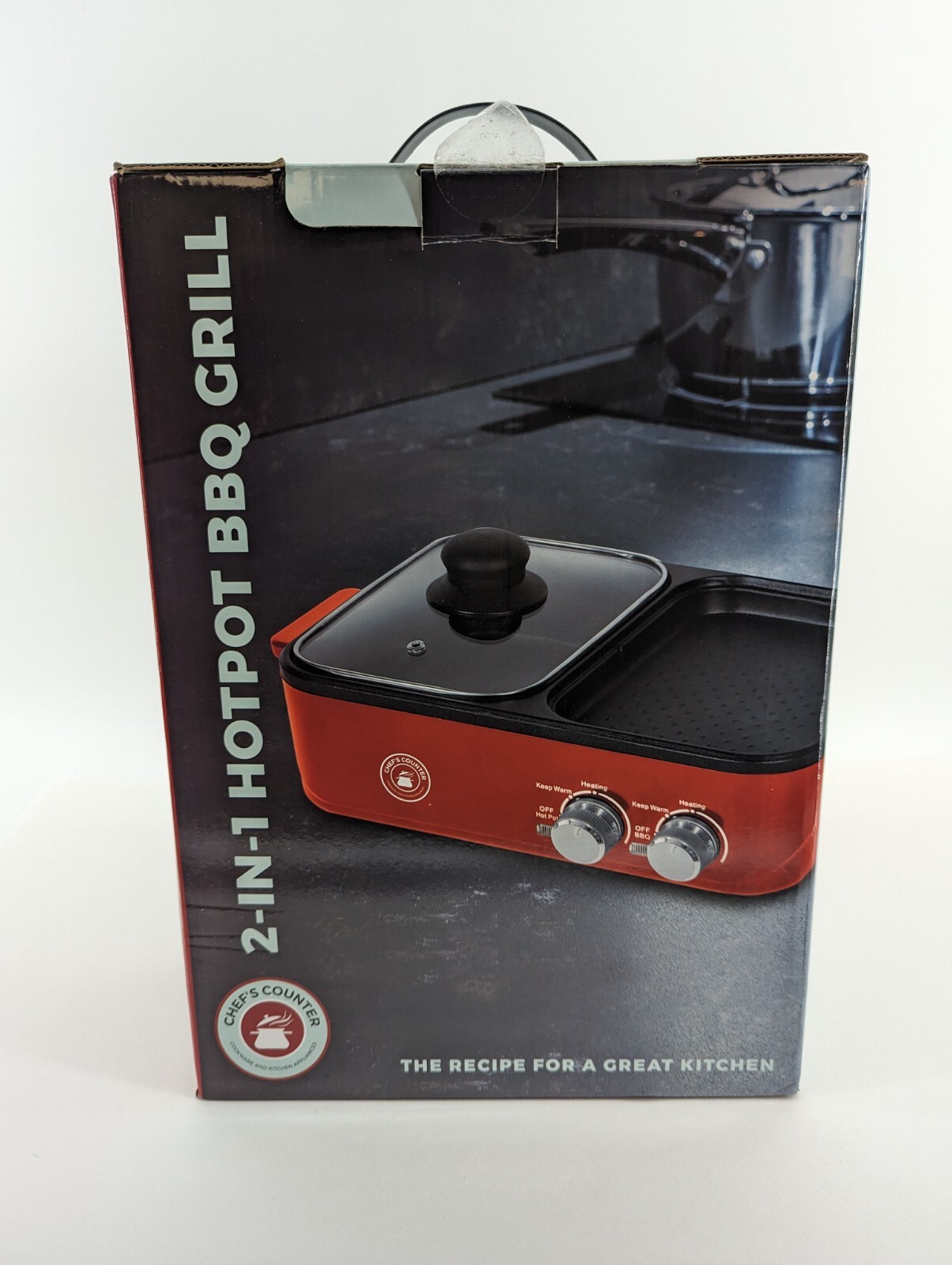CHEFS COUNTER CC-1688-RD 2-in-1 hotpot grill