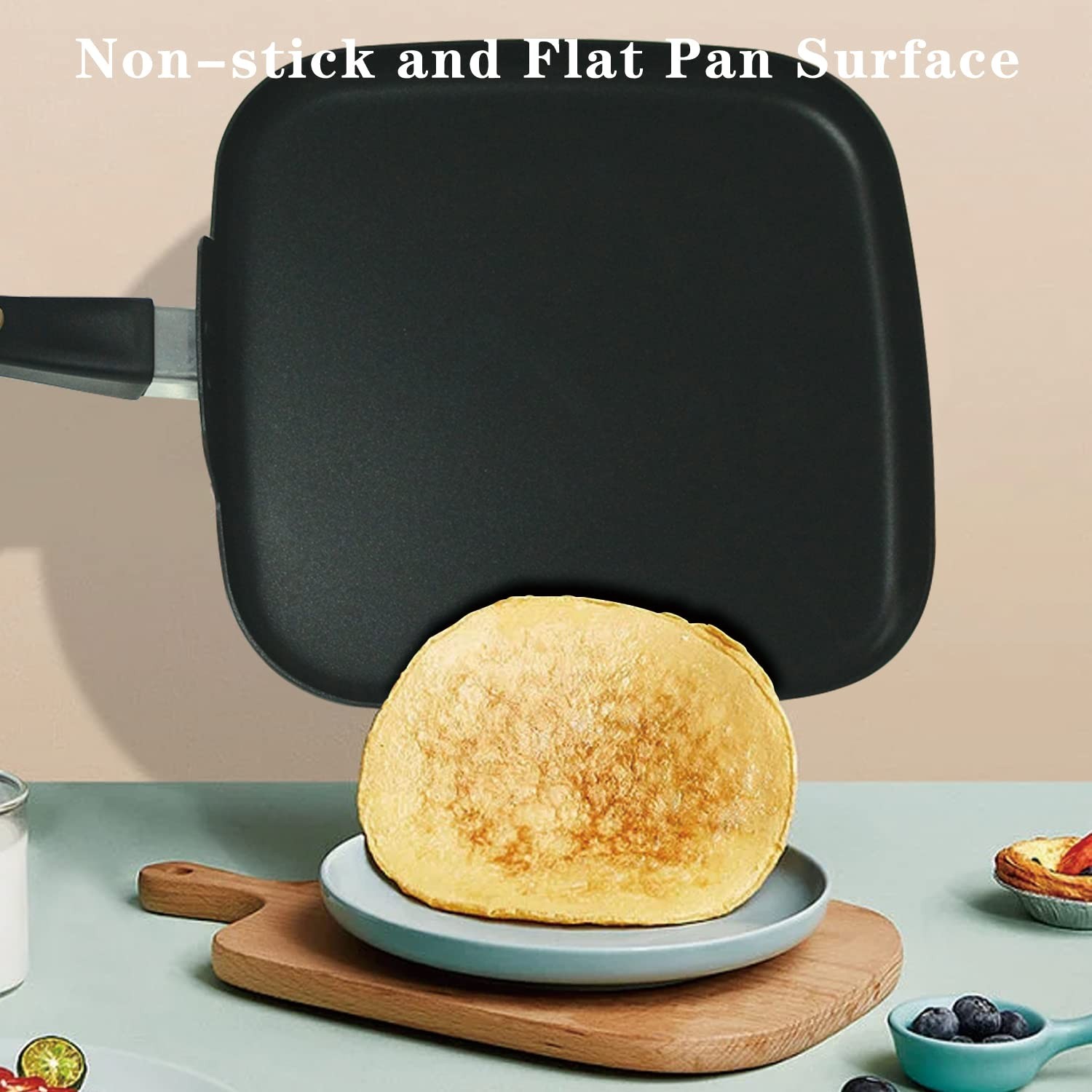 10 Inch Square Griddle Pan Nonstick Grill Skillet Omelette Cookware Pfoa Free