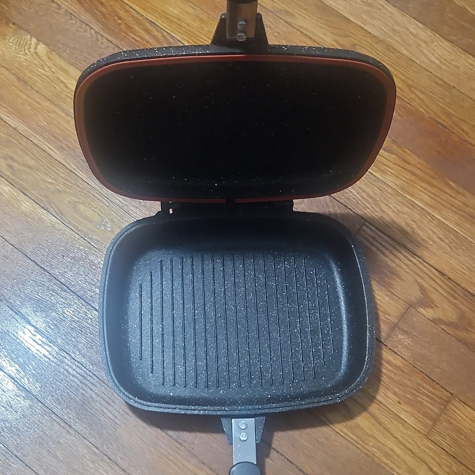 Sonex Double Grill & Griddle Pan 30cm Die-Cast Aluminum Marble Coating