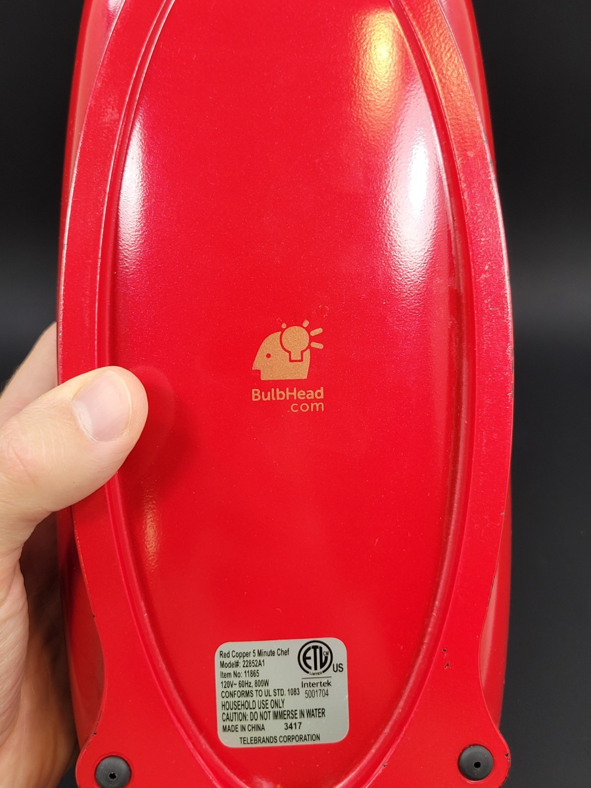 Copper Red 5 Minute Chef Electric Meal Maker Frying Pan Non-Stick 22852A1