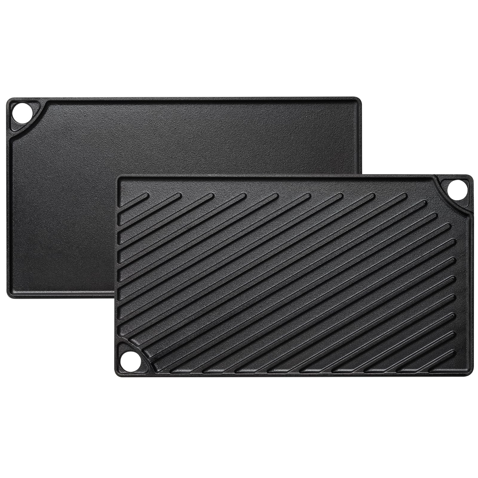 16.7×9.5 Inch Reversible Grill Griddle PreSeasoned Cast Iron Pan Cookware