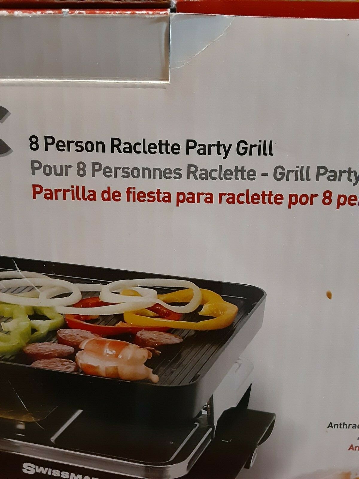 SWISSMAR CLASSIC RACLETTE REVERSIBLE GRILL PARTY GRILL FOR 8