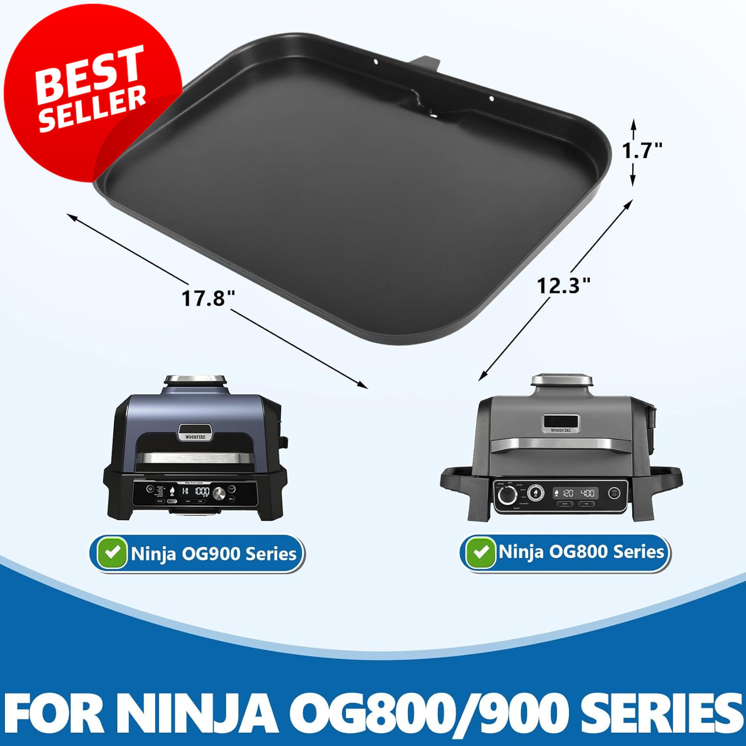 Ninja Woodfire XL Griddle Plate XSKGRIDLXL Nonstick OG850 OG951 OG952 – US