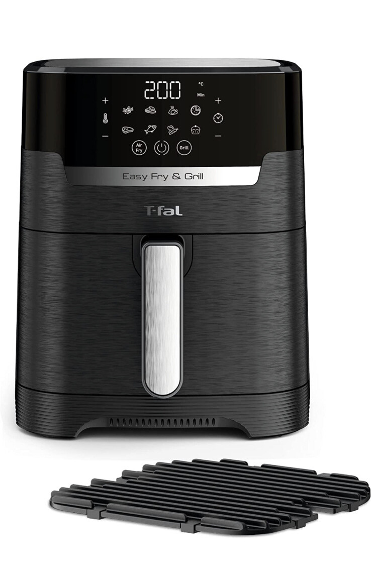 BRAND NEW T-fal Air Fryer & Grill Combo Digital, 2-in-1, 4.4 Qrt, Black