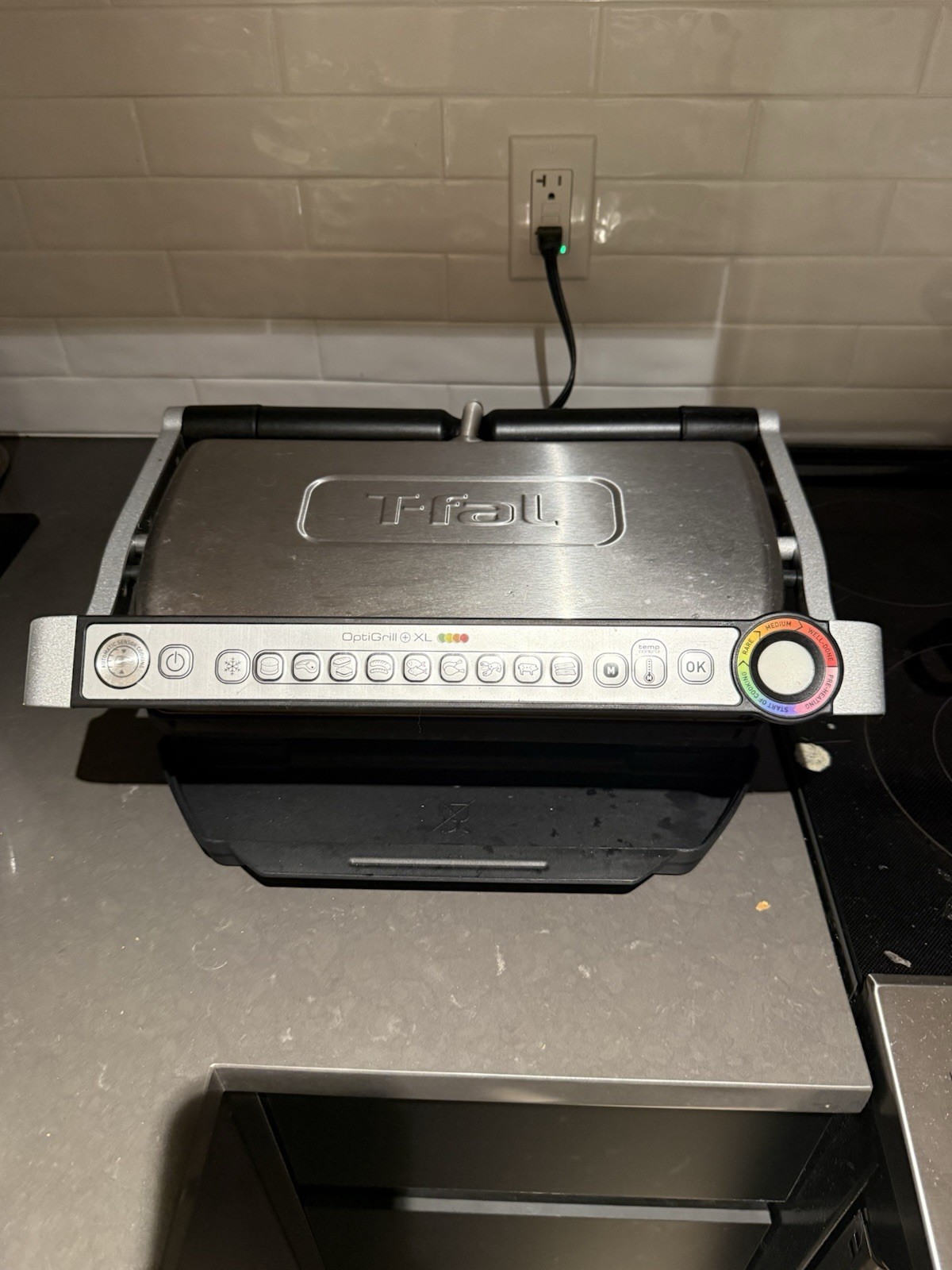 T-Fal OptiGrill Plus Stainless Steel Indoor Electric Grill Tested Works Great