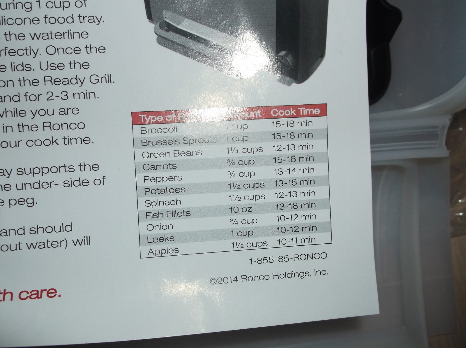 Ronco RG2001DRM Steamer Basket for Ronco Ready Grill