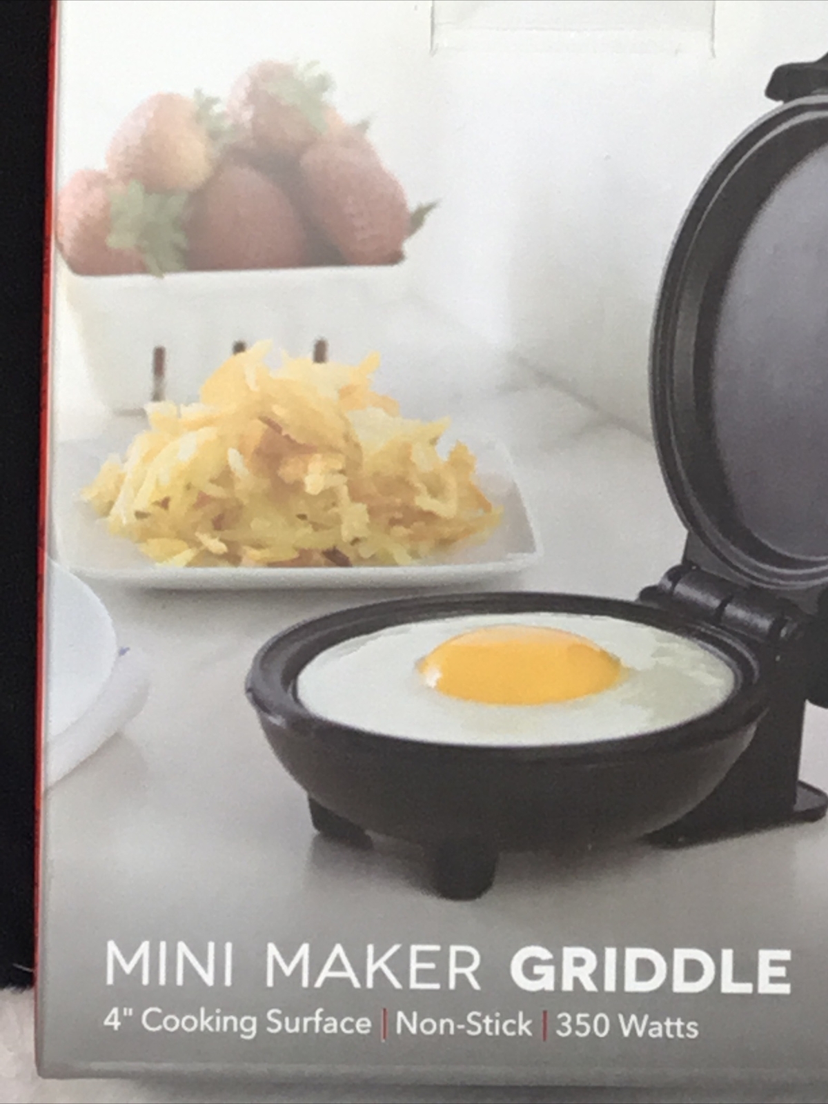 Dash Compact Mini Maker Griddle 4” Nonstick Cooking Surface Plug In 350 Watts
