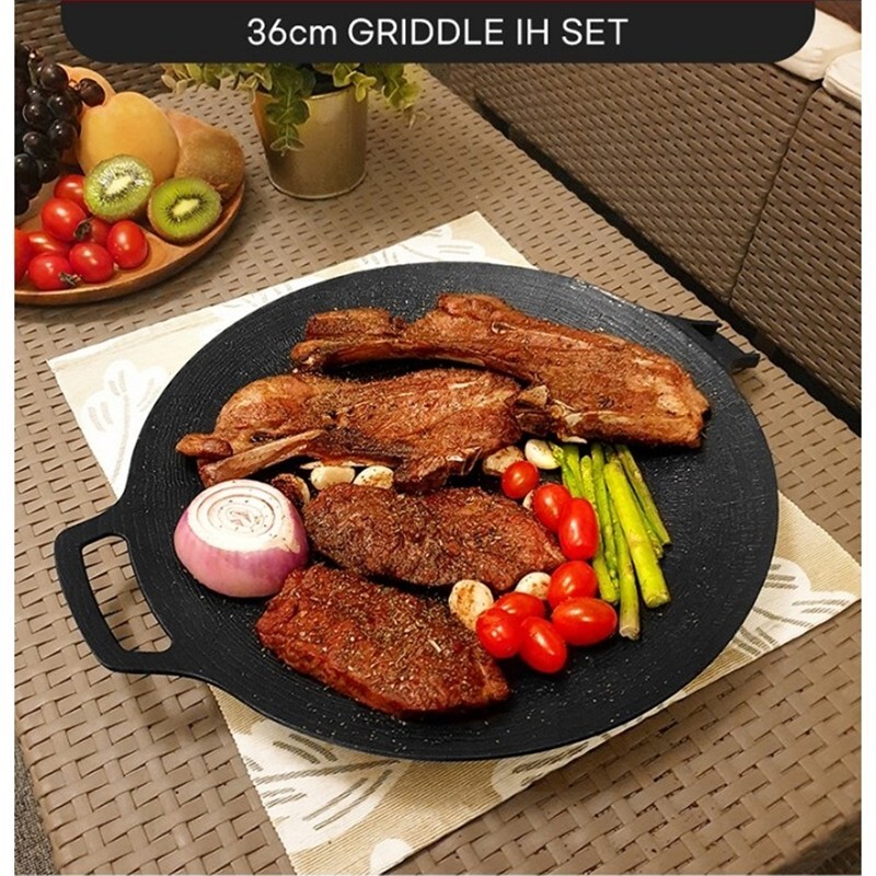 MADE IN KOREA Nonstick Premium LED LIGHT Handle Detachable Induction Griddle