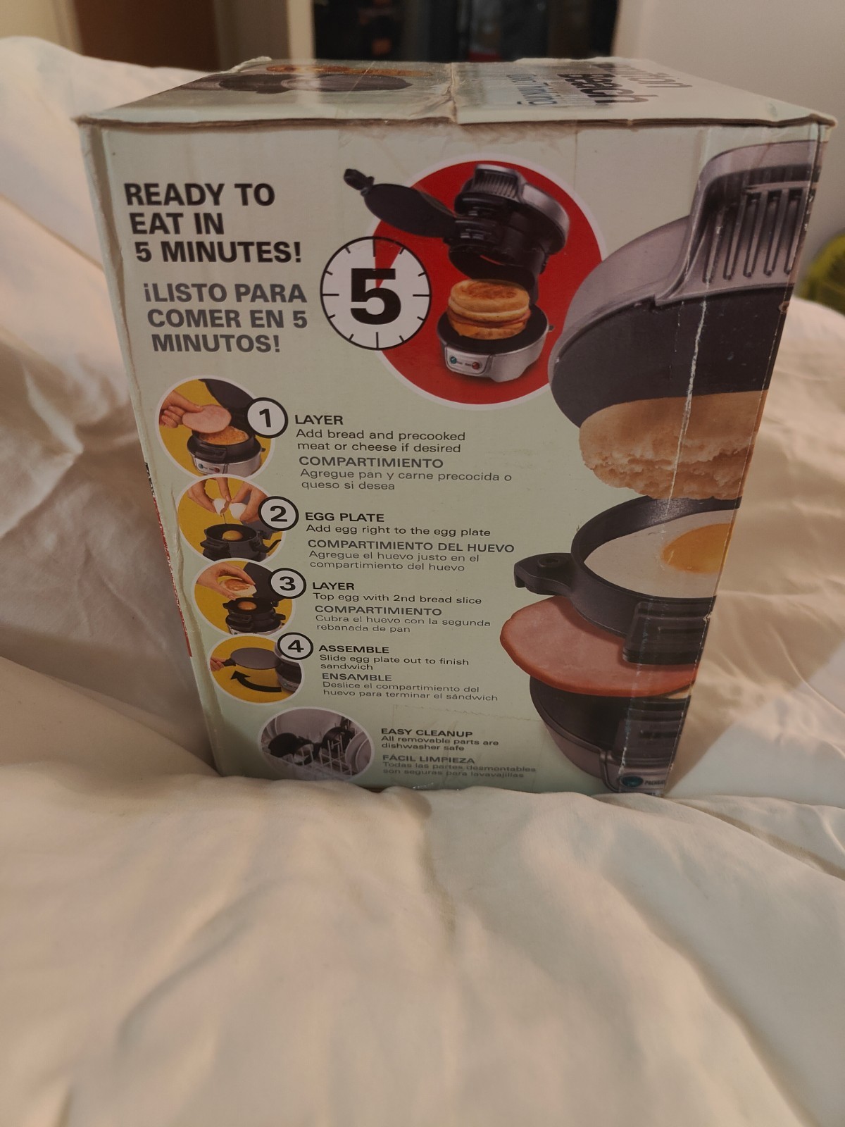 Hamilton Beach Breakfast Sandwich Maker, sealed new in box 25475MN