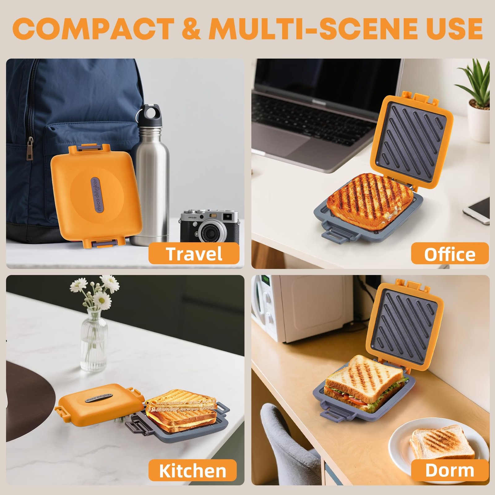 Microwave Sandwich Maker, Snack Maker & Panini Press, Removable Non-Stick Pla…