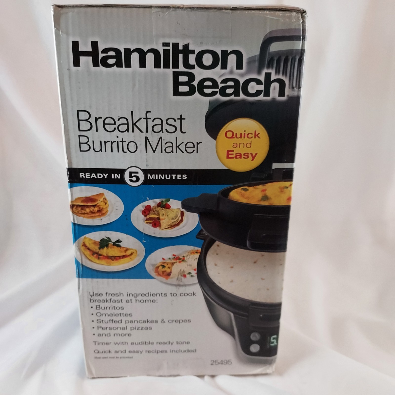 Hamilton Beach Breakfast Burrito Maker 25495 Sealed – New In Box