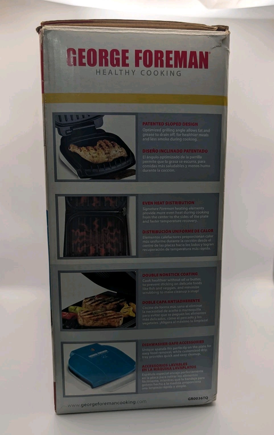 George Foreman Healthy Cooking Grill Teal Color GR0036TQ