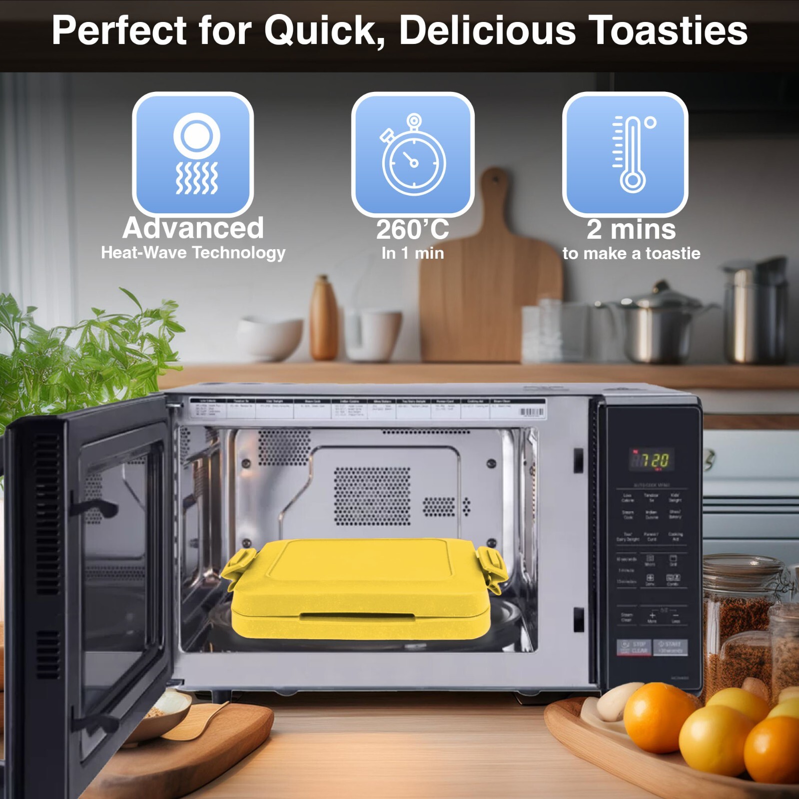 Eezee Muncheez Microwave Sandwich Maker Fun Smiley Toastie Grill