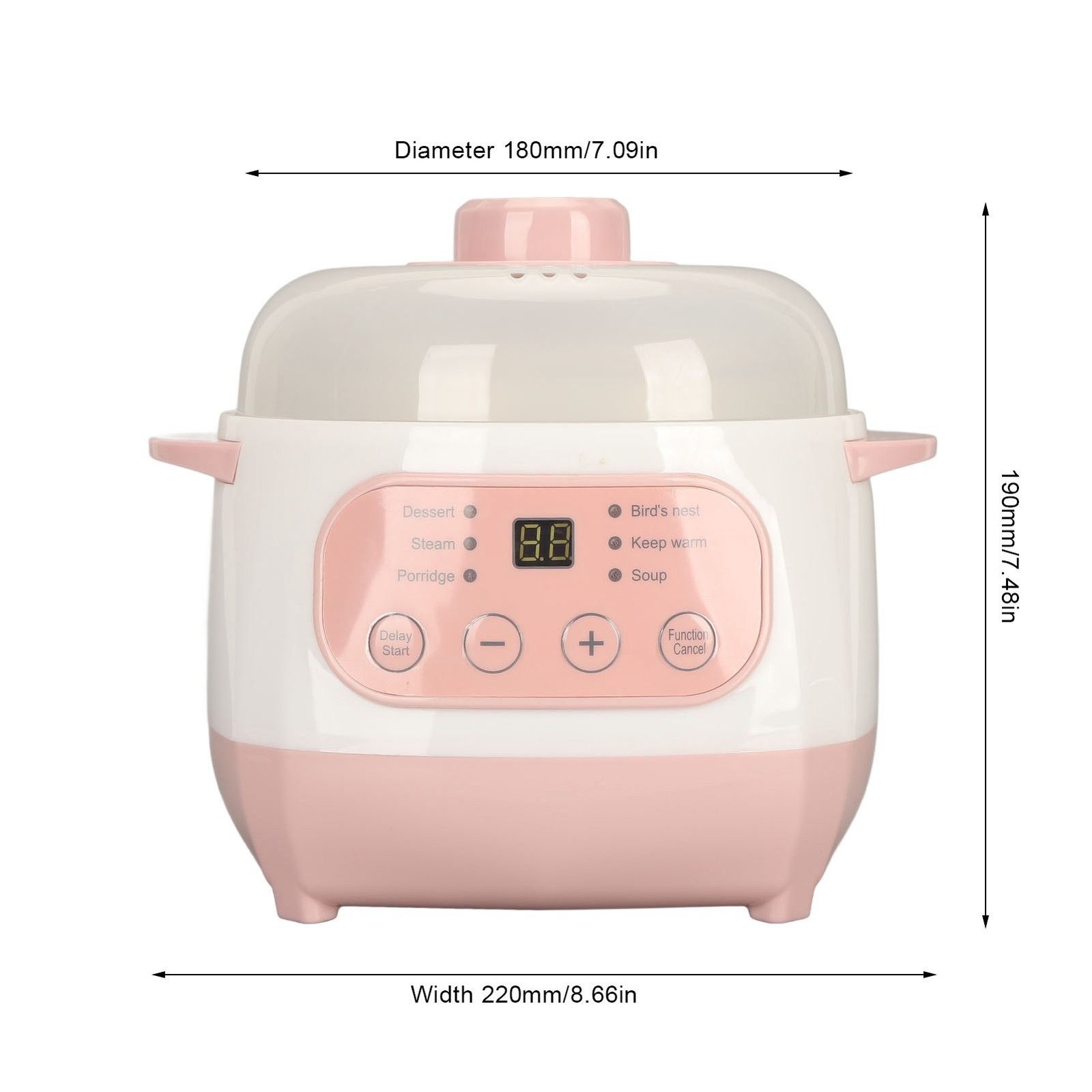Electric Stew Pot 1L 200W Anti Dry Burn Safe Intelligent Electric Ceramic Cooker