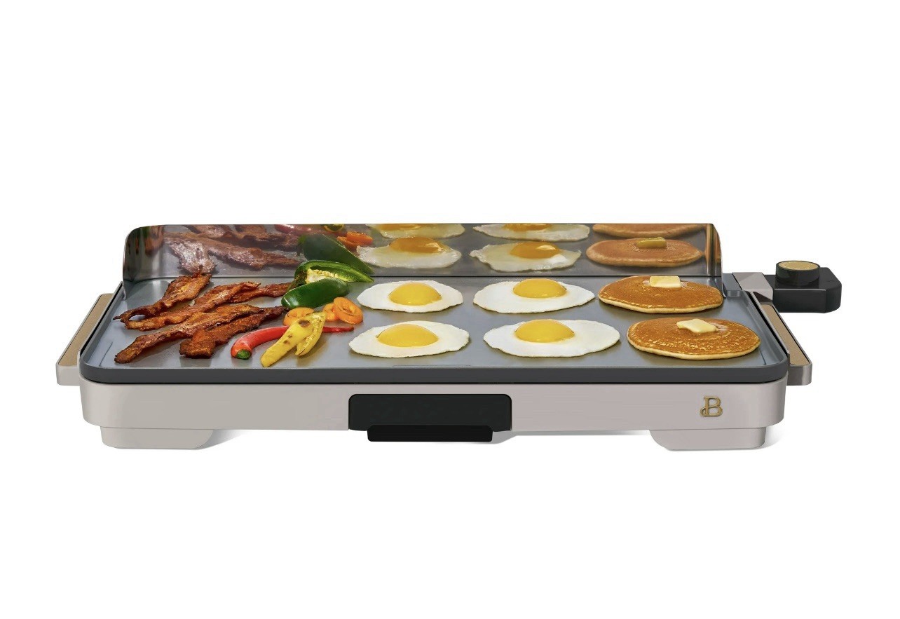 Beautiful XL Electric Griddle 12x 22- Non-Stick, Porcini Taupe by Drew Barrymore