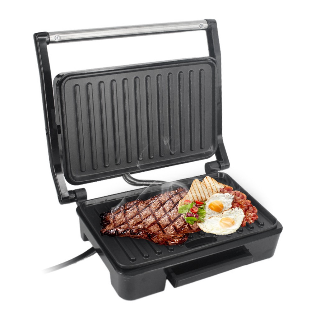Panini Maker Household Stainless Steel 850W High Power Nonstick Pan Steak