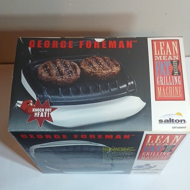 George Foreman Contact Grill Non-Stick Drip Tray 330W Electric GR10AWHT