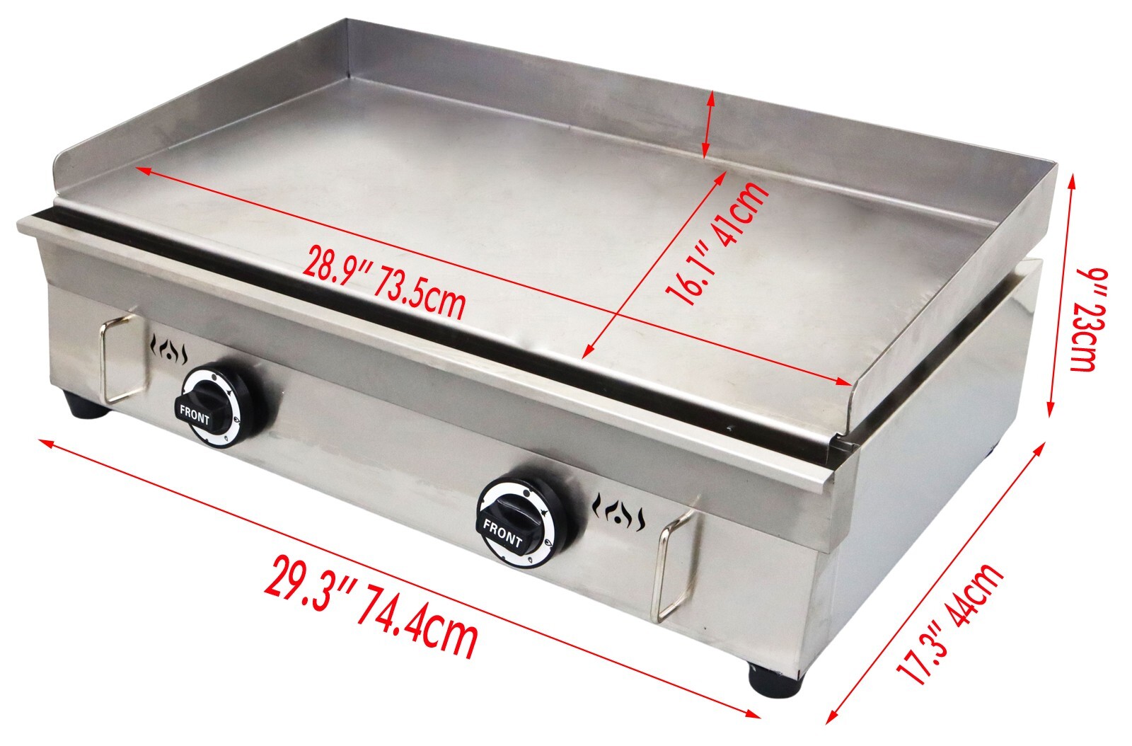 Stainless Steel Commercial Home Grill Griddle Camp Countertop Flat Cooking Gridd