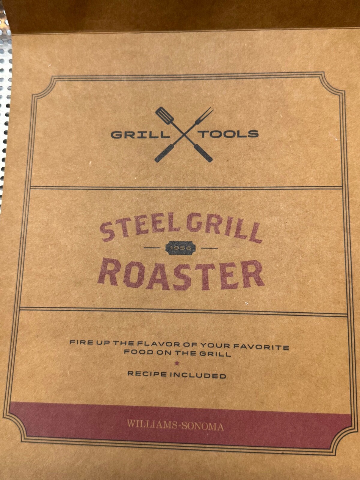 🔥 BRAND NEW WILLIAMS SONOMA STEEL GRILL ROASTER