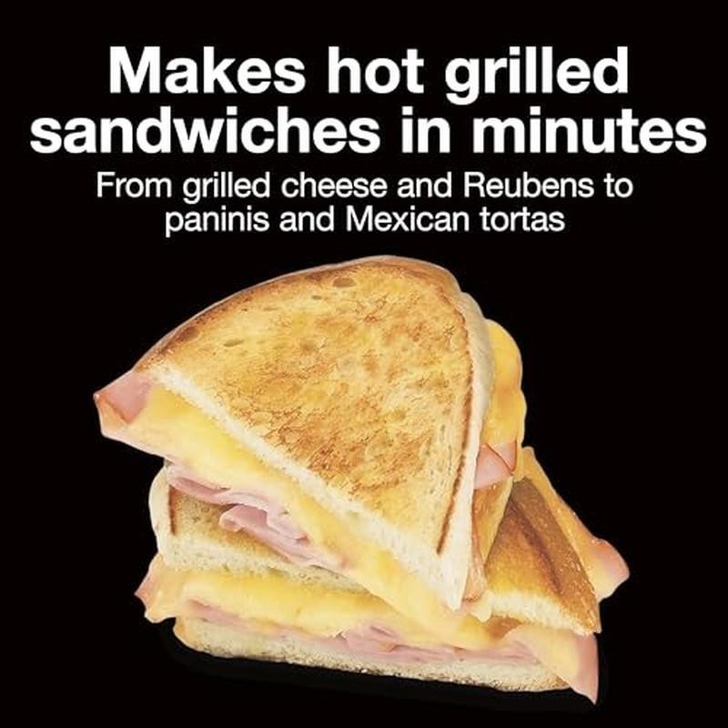 Hot Sandwich Maker Nonstick Plates Stainless Steel 700W Compact Storage New