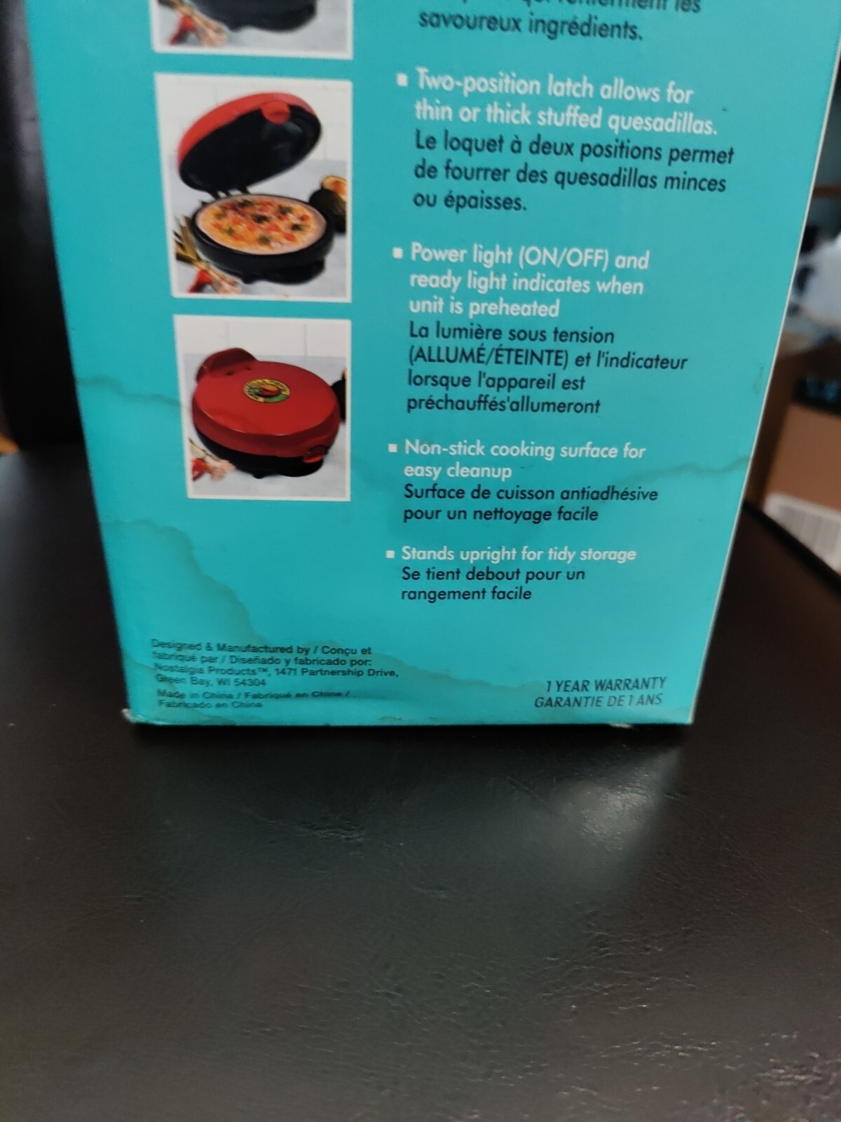 Nostalgia 6-Wedge Electric Quesadilla Maker with Extra Stuffing Latch 8-inch