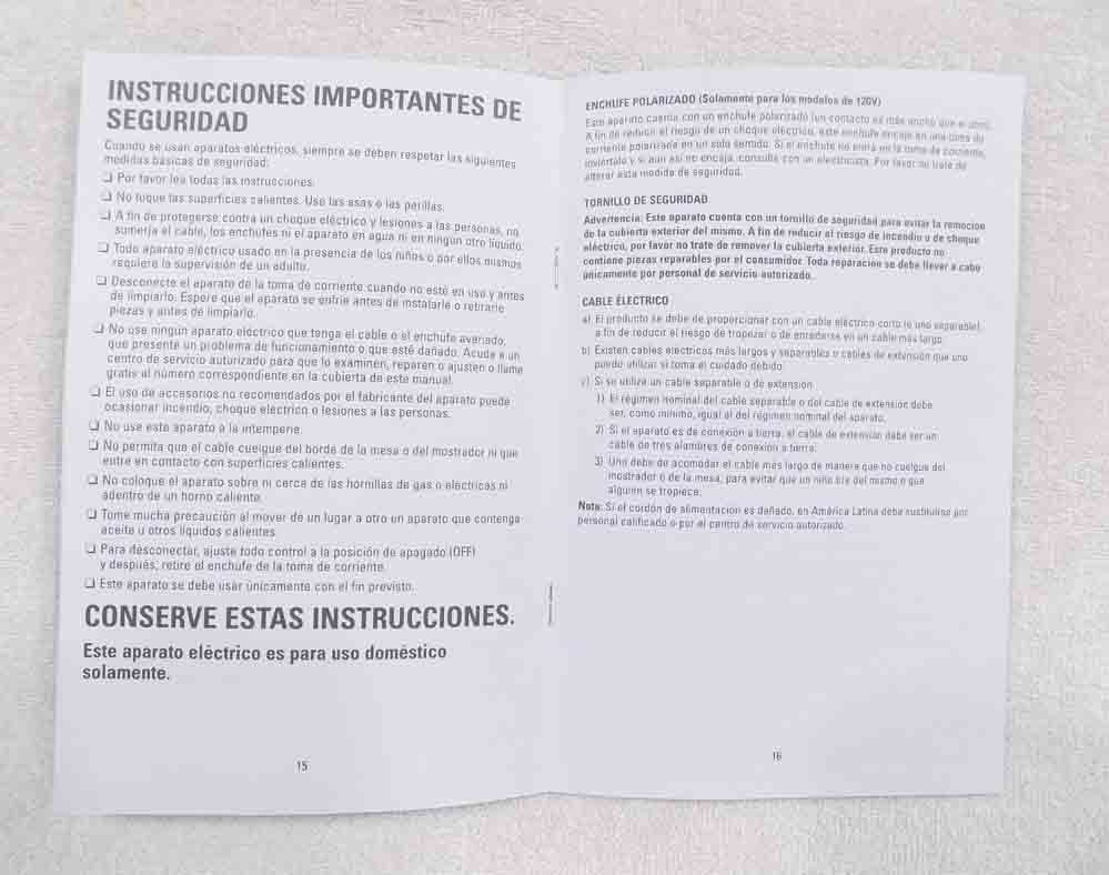 George Foreman GR20B Owner’s Manual – VERY NICE – FREE SHIPPING