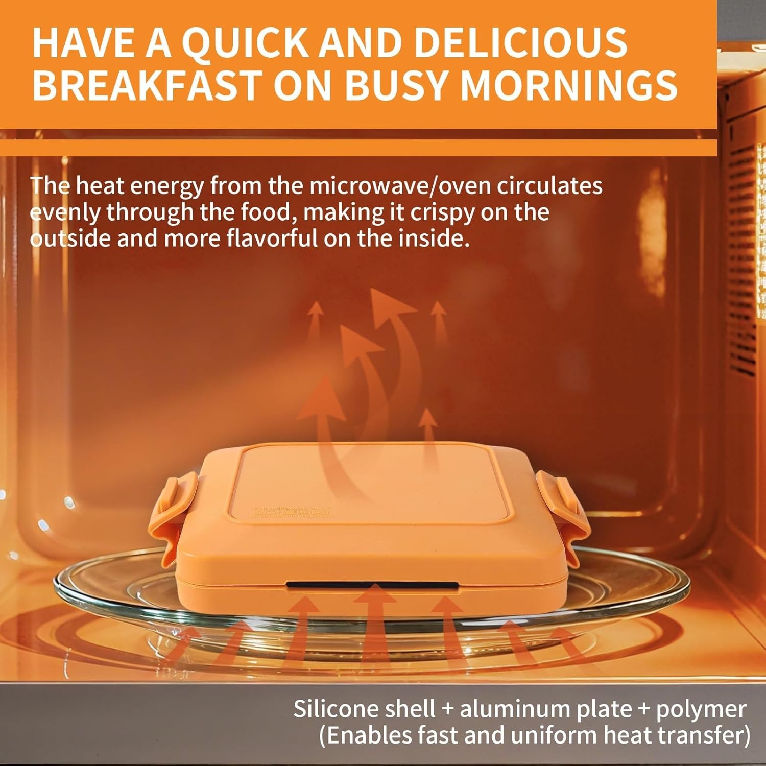 Microwave Toastie Sandwich Maker Nonstick Plate Panini Maker Versatile Wireless
