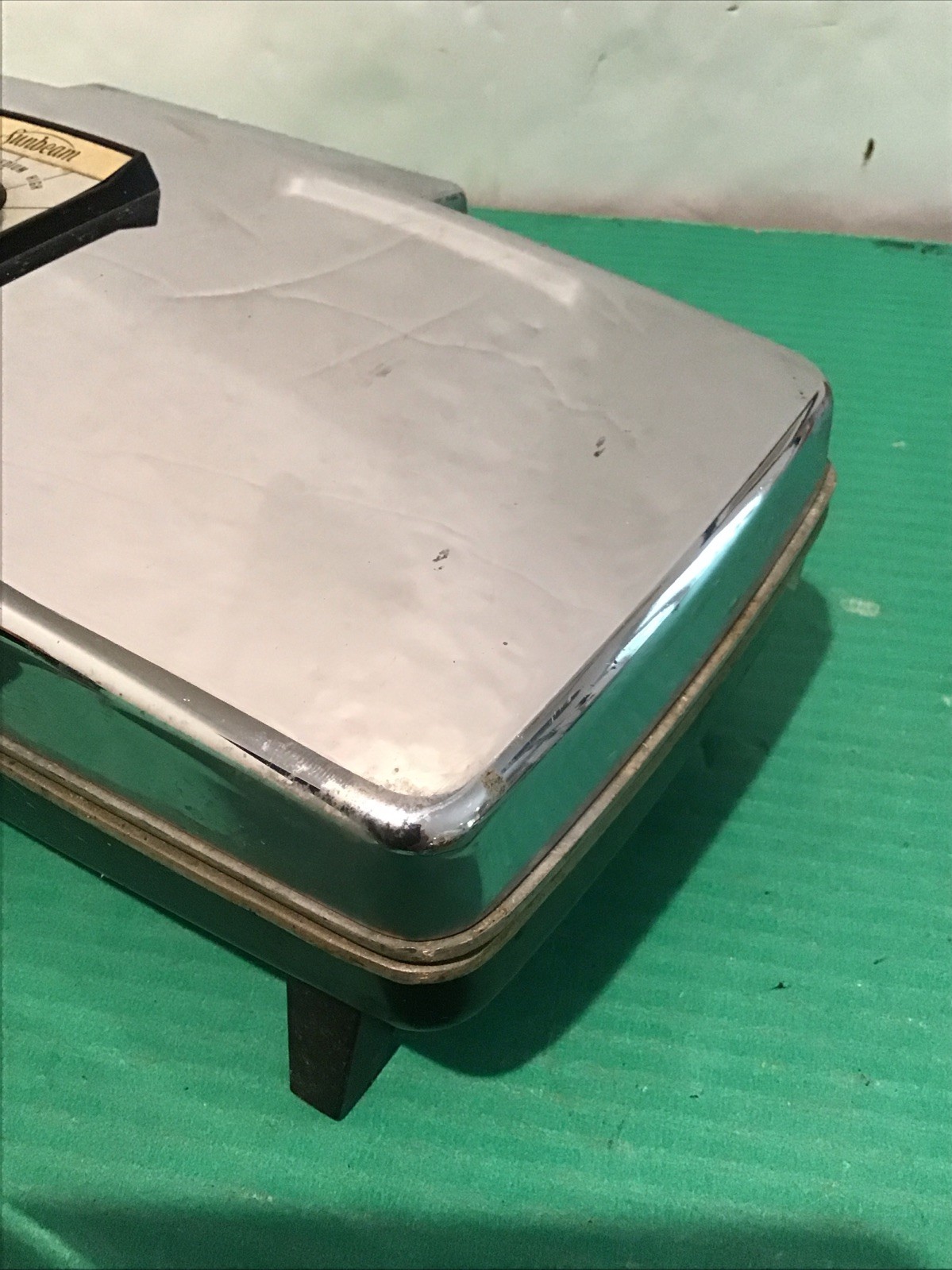 Vintage Sunbeam Party Grill Chrome Sandwich Maker Press Model 870 Electric