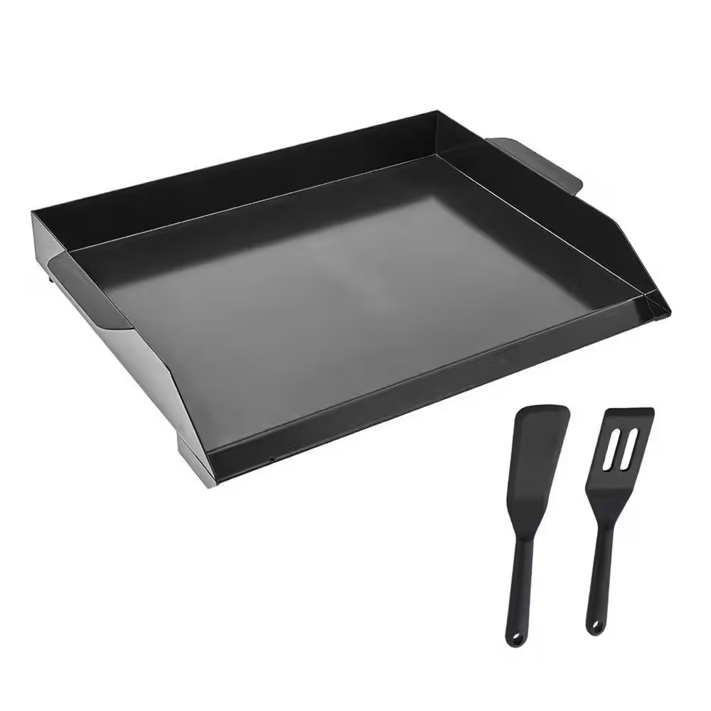 Carbon Steel Griddle, 22X16 In. Universal Flat Top Rectangular Plate, Portable F