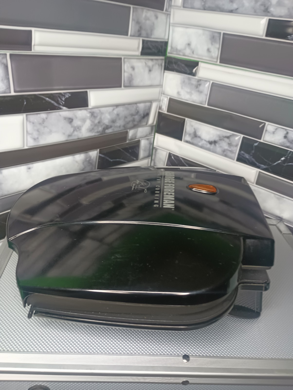George Foreman GR0036B Grill Electric Indoor Non- Stick Grill Tested Working