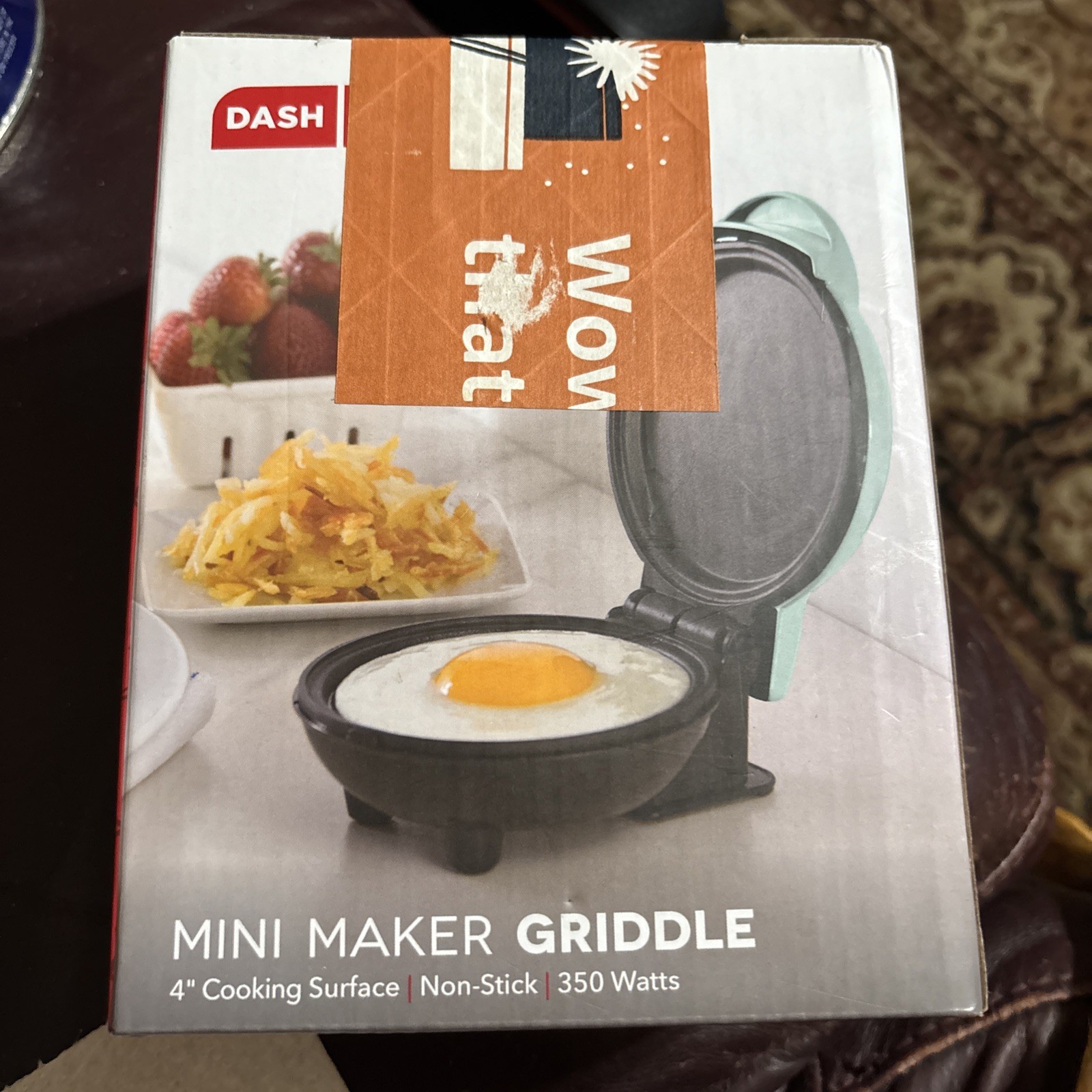Dash Mini Maker Griddle – 4 inch cooking surface, 350W Colors Turquoise/ black