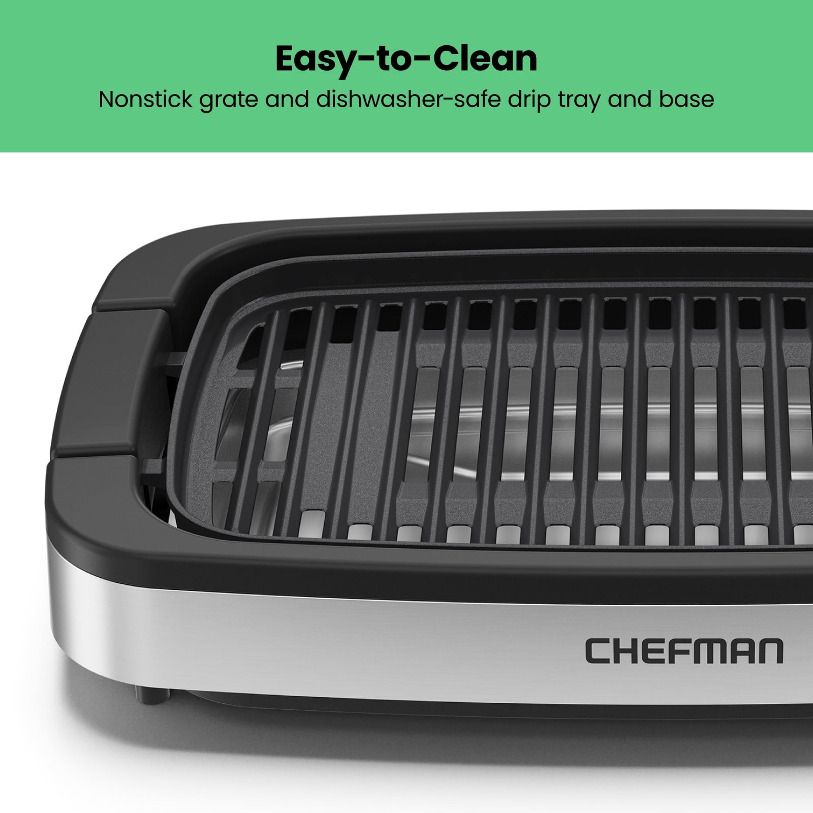 Chefman 6 Serving Electric Indoor Grill, Temperature Control, Smokeless