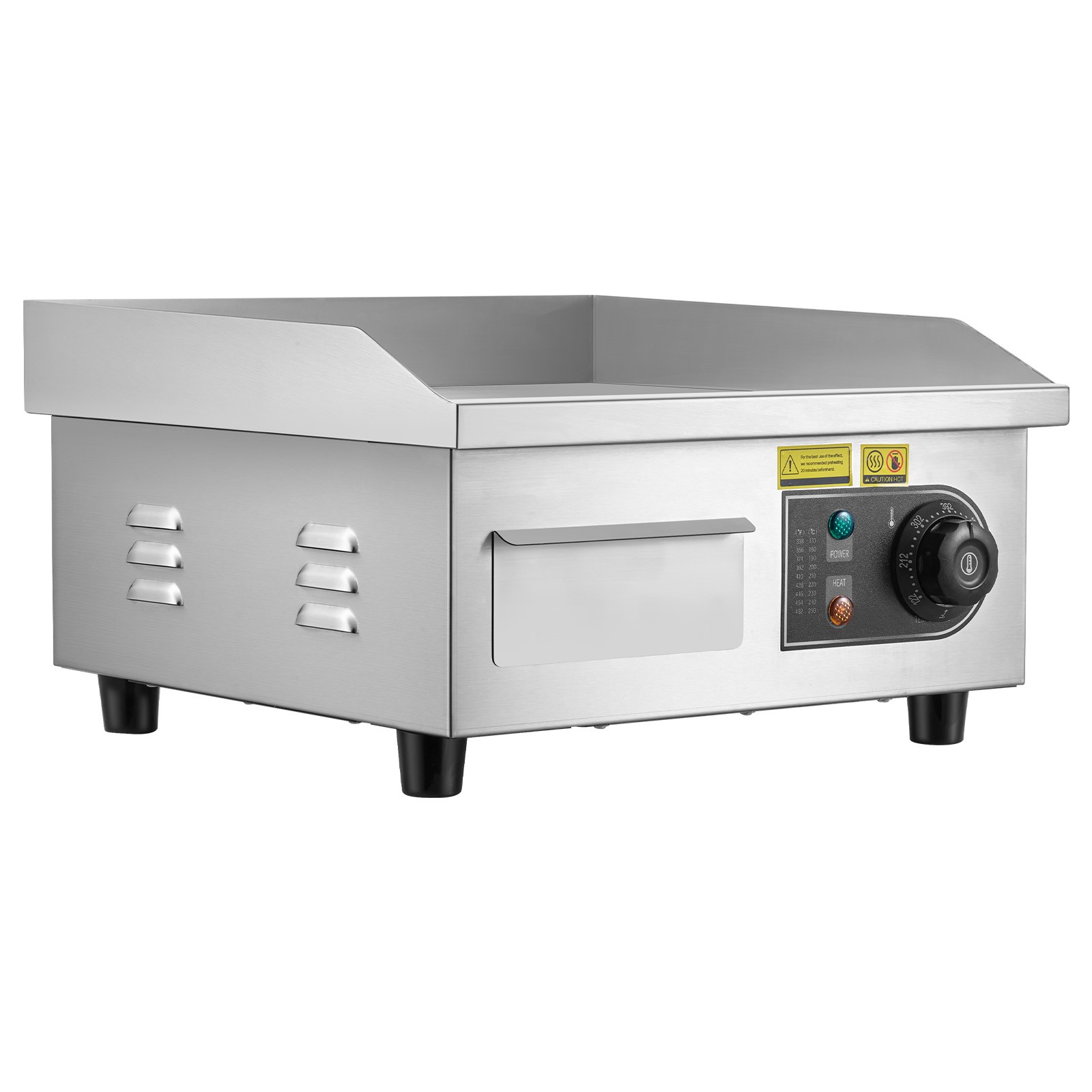 Uimoso Commercial Electric Griddle Countertop Flat Grill 14×12 Inch Cooking Area