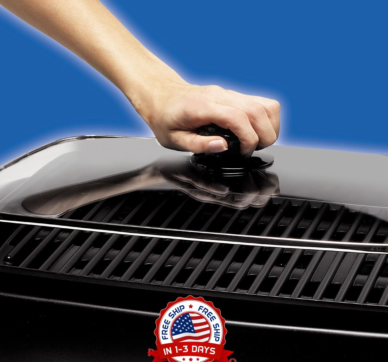 Barbacoa Eléctrica Para Interiores Sin Humo POWER 1500 Watts BBQ Antiadherente