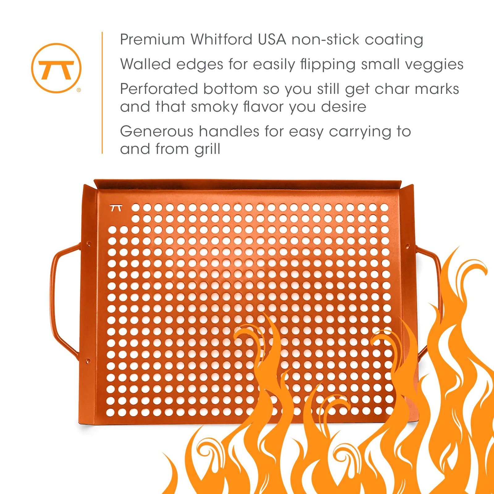 Copper Grill Grid 7×11 Inch NonStick Grill Pan BBQ Roasting Baking Accessory