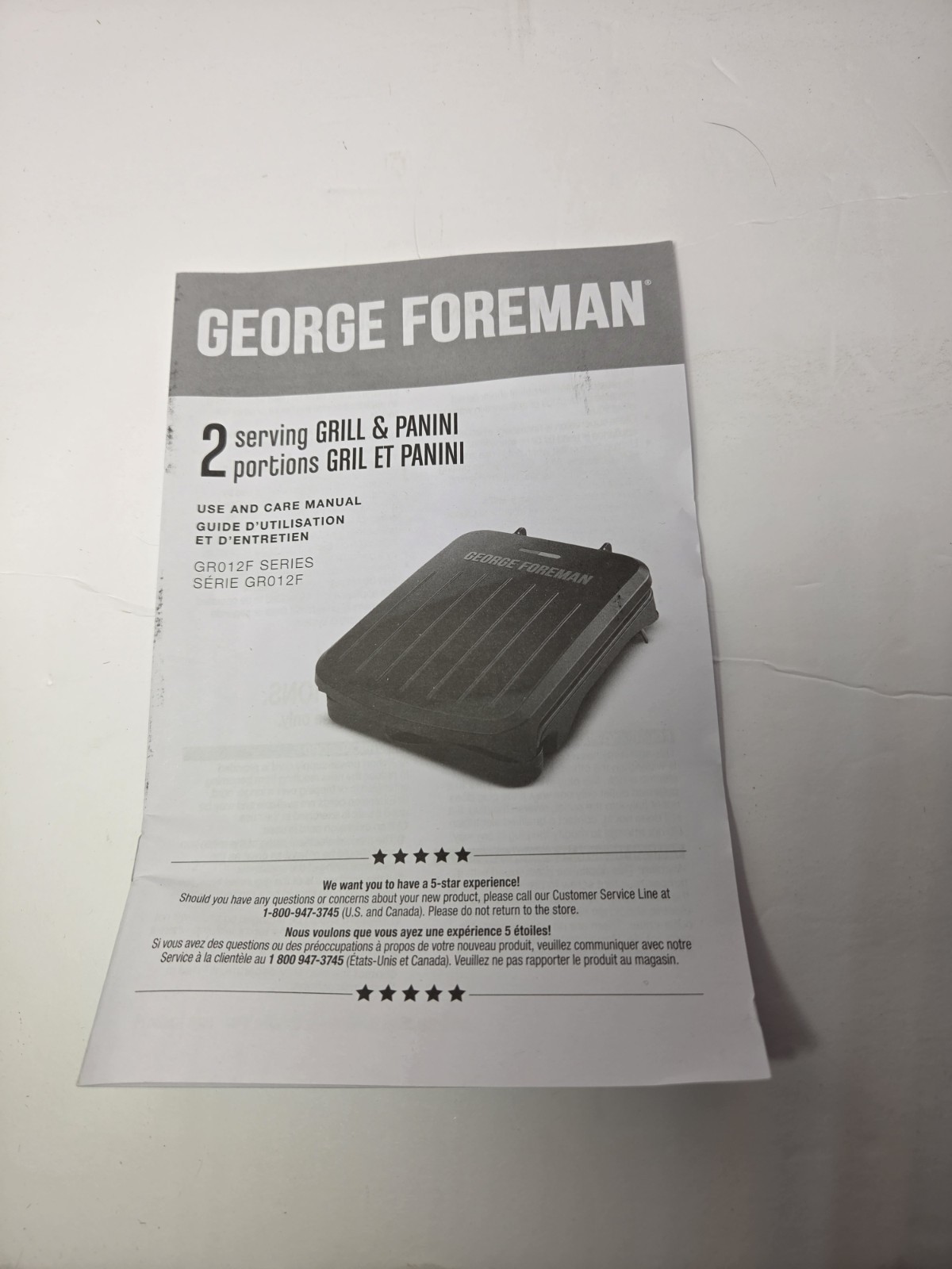 George Foreman Individual Size Compact Grill & Panini Press – Bronze & Black
