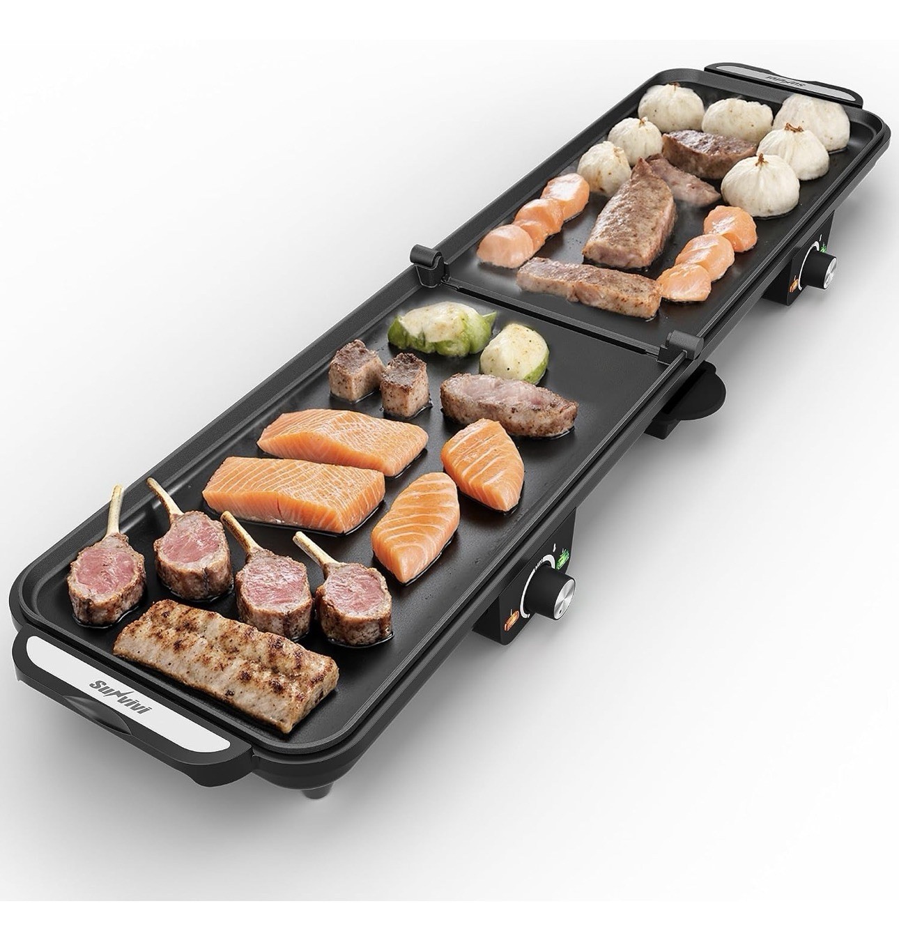 Sunvivi 38” Extra Large Electric Griddle – Foldable Grill Nonstick Plate, NEW!!