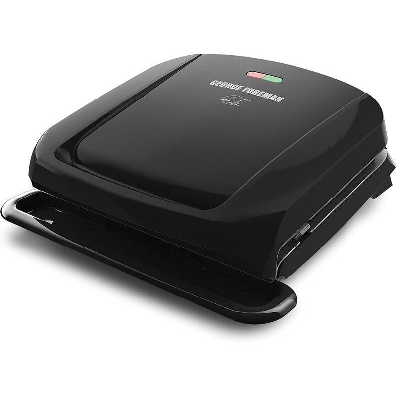 4-Serving Electric Grill Non-Stick Removable Plates Indoor Grill Panini Press US