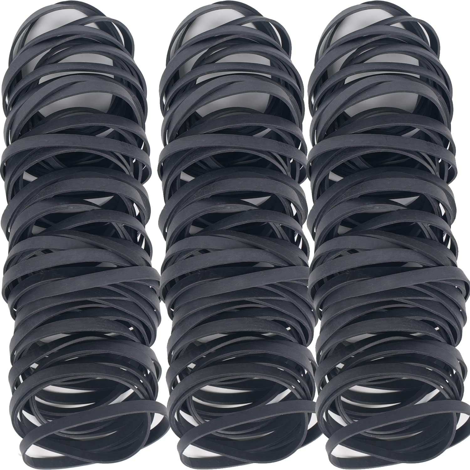 Rubber Bands Size #64 – 120 Pieces Elastic Black Bands for Office, Files, Litter