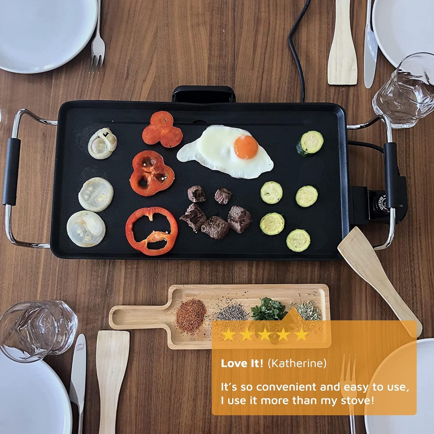 The Teppantastic Electric Grill | Tabletop BBQ with large non-stick hot plate |