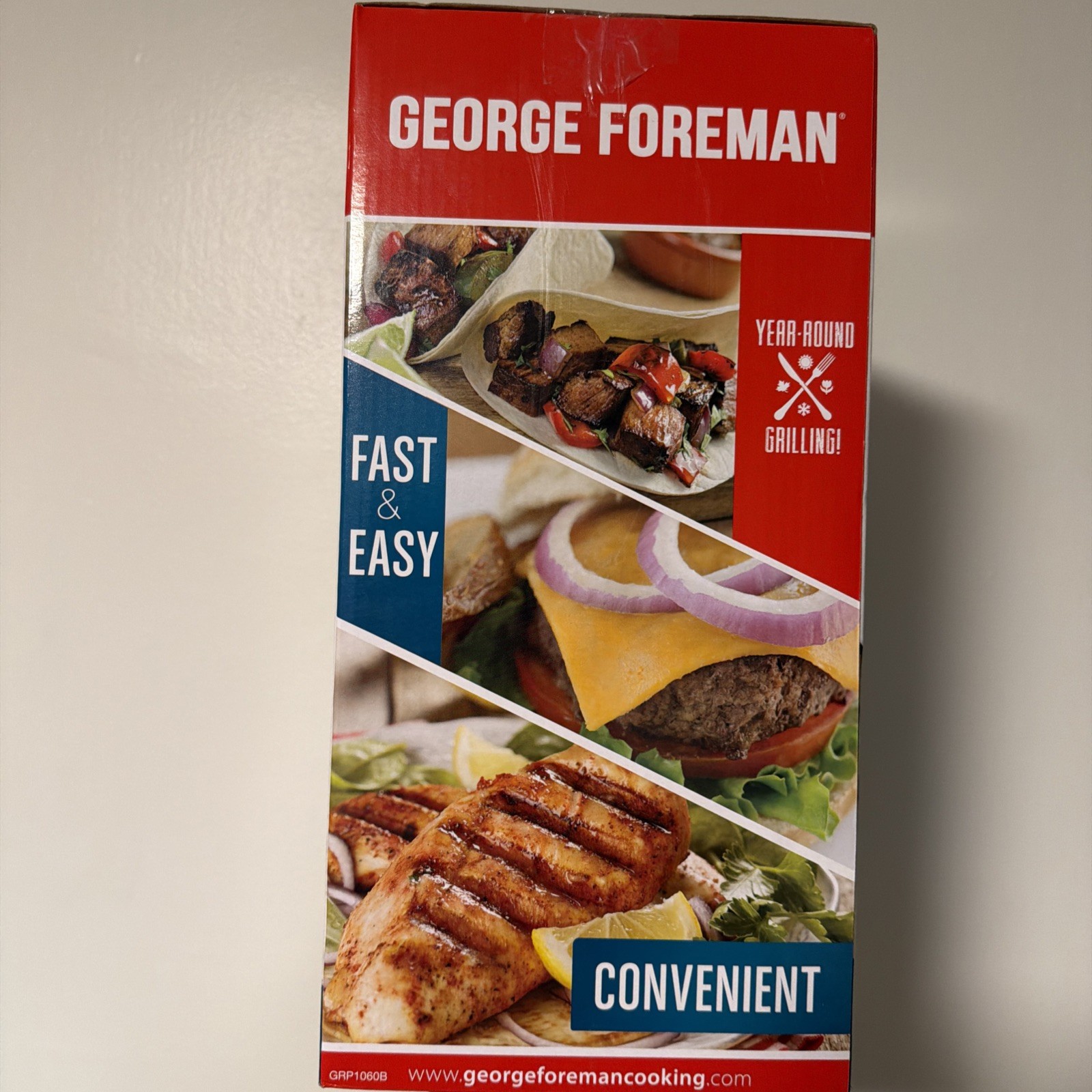 GEORGE FOREMAN GRILL & Panini 4 Serving 60sq In , MODEL GRP1060B, NEW IN BOX!